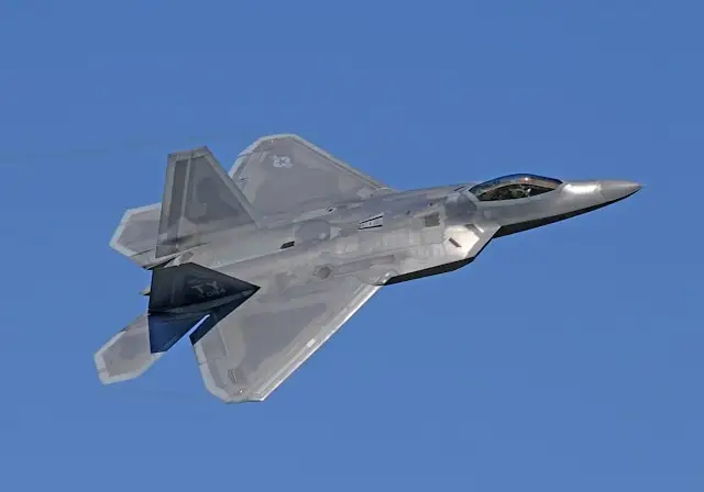 An F-22 Raptor fighter jet